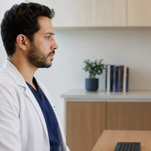 Médico utilizando IA