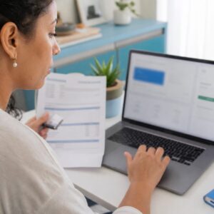 Empresaria consultando o site do ITI