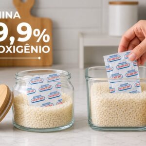 Absorvedor de oxigênio para alimentos aumenta a durabilidade dos alimentos.